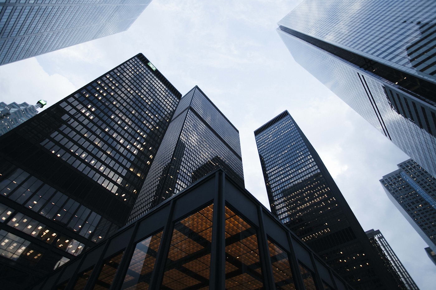 Modern office building exterior in Ottawa downtown business district